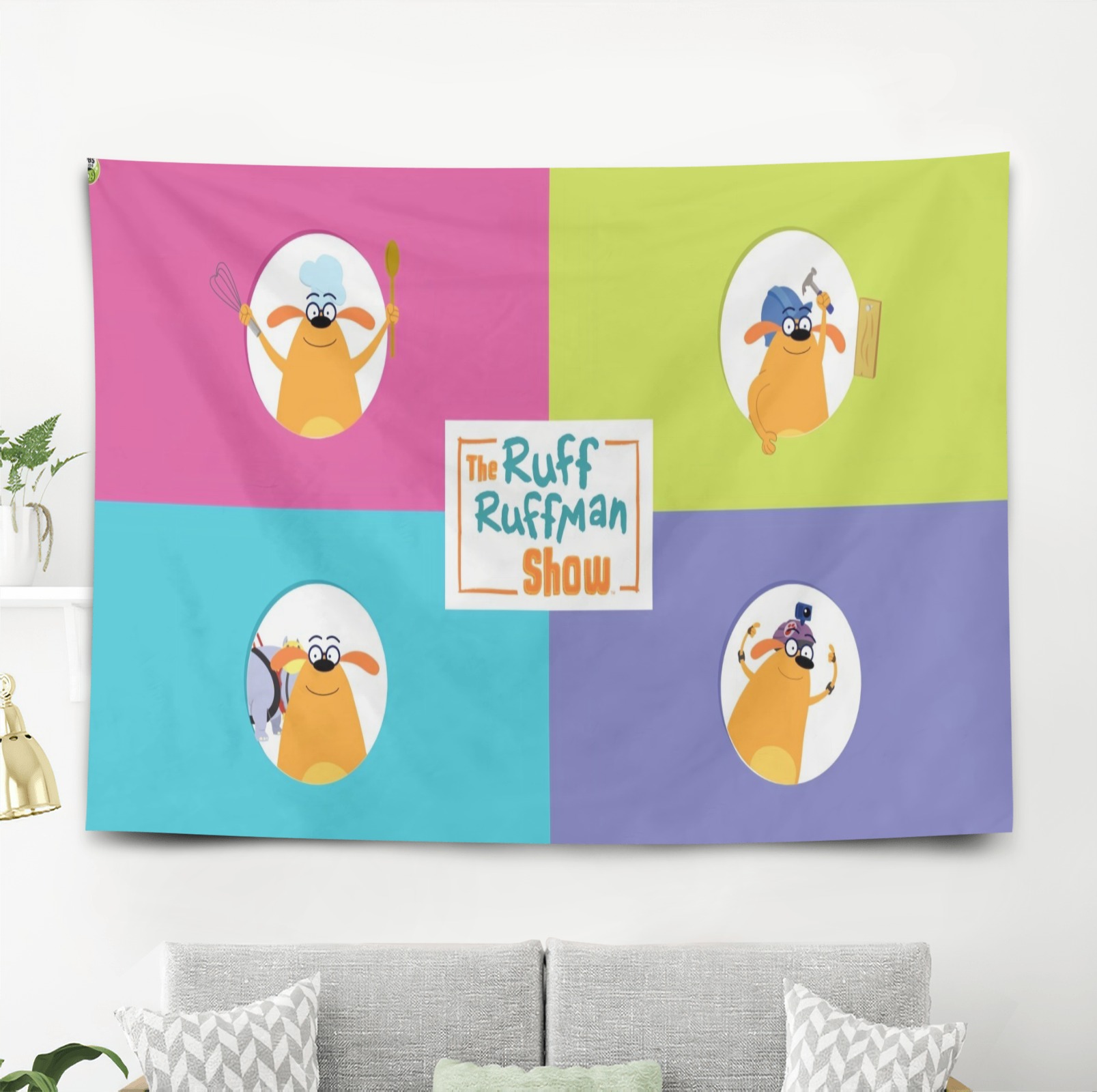 Fetch With Ruff Ruffman Website Background Tapestry for Fetch With Ruff Ruffman Bedroom Dorm wall hanging Poster ...
