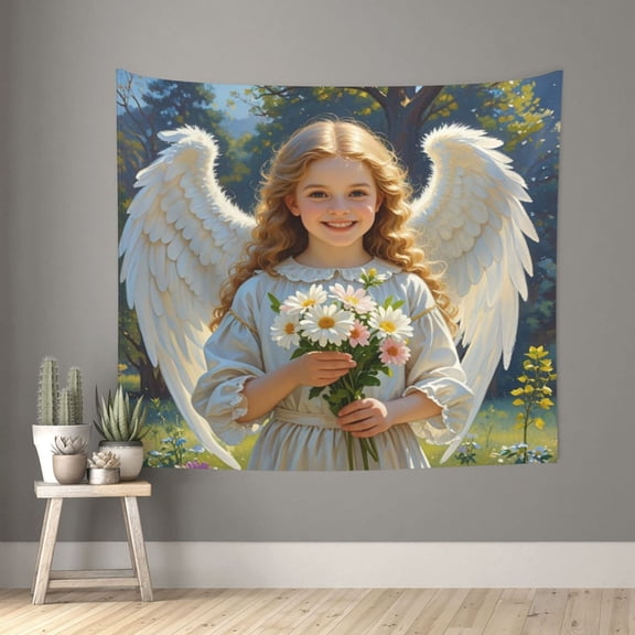 Tapestry For Bedroom Aesthetic Room Decor Tapestries, Sunshine Angel Flags For Bedroom For Bedroom Living Room Dorm