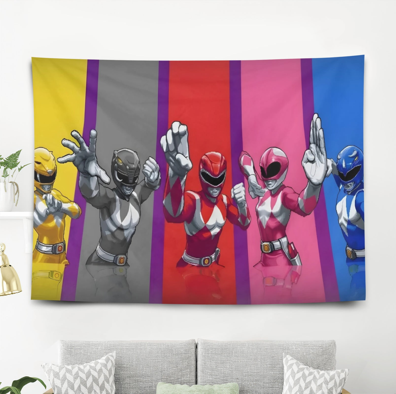 Power Ranger Door Decorations Tapestry for Mighty Morphin Power Rangers Bedroom Dorm wall hanging ...