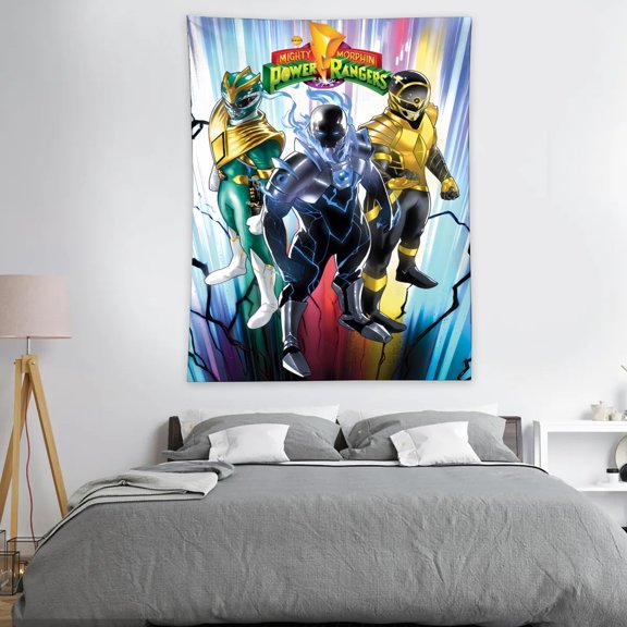 Tapestry for Mighty Morphin Power Rangers wall hanging Bedroom Dorm Funny Backgrounds Poster Wall Art Decorations Kids Girls Teens Gifts Funny 40×30 inch