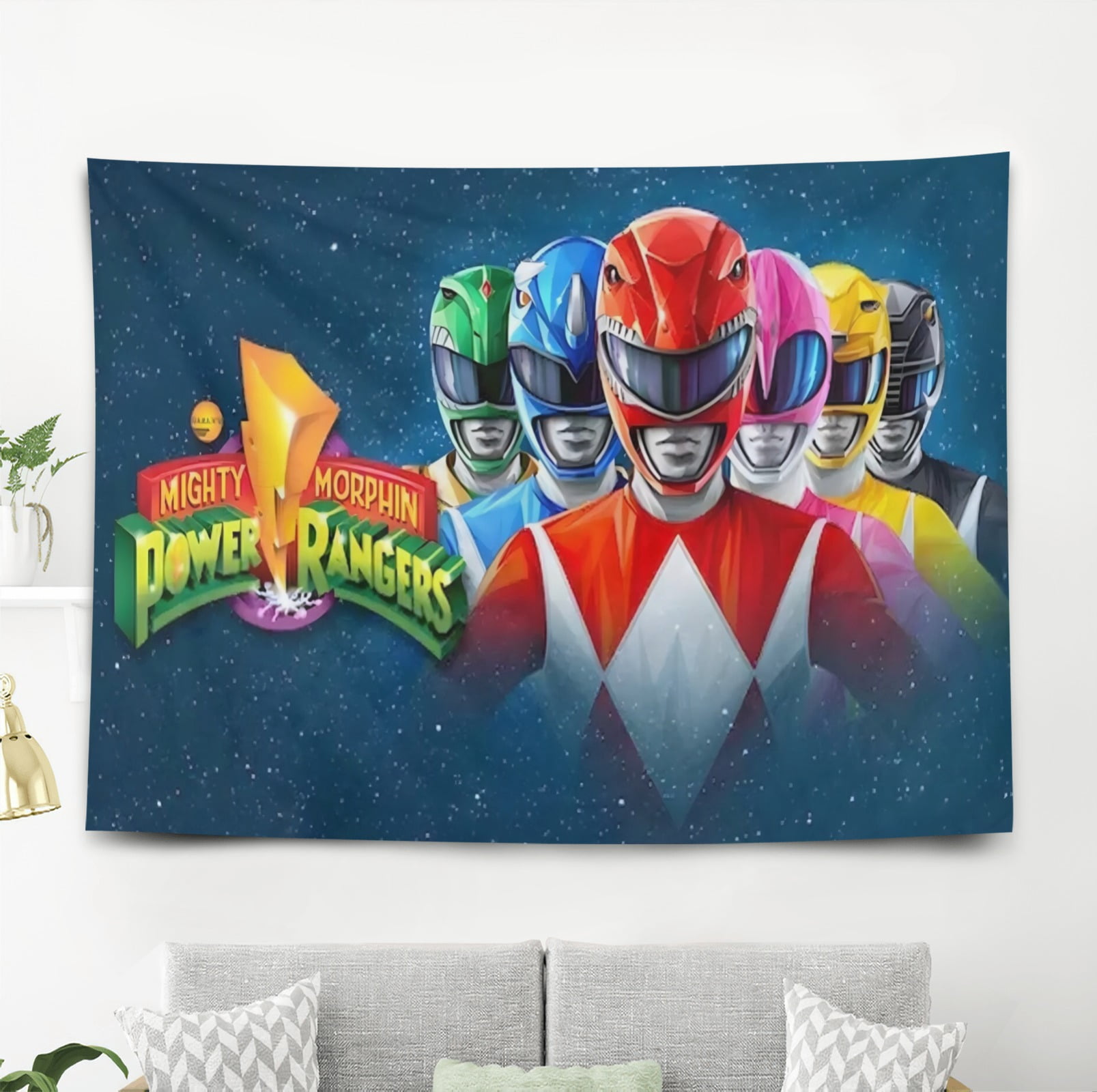Tapestry for Mighty Morphin Power Rangers wall hanging Bedroom Dorm ...