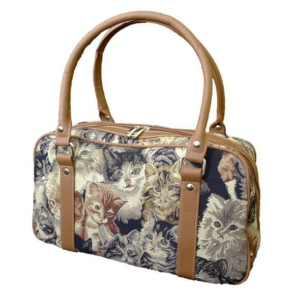 Tapestry Oval-Shaped Purse - Cat