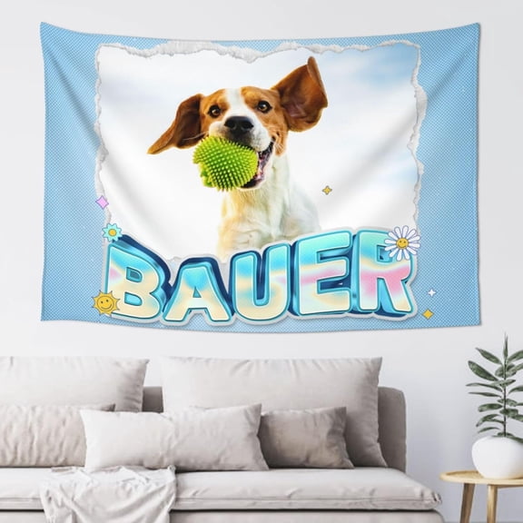 Tapestry - Personalized Logo Text Images ized Backdrop Wall Art Decor for Home Living Room Bedroom Wedding Banners, 30x40 inch