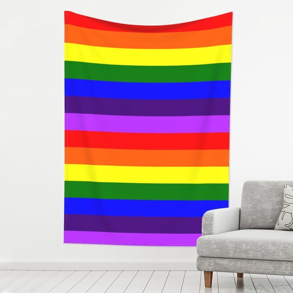 Tapestry Pride Rainbow Flag Pattern Tapestry Wall Hanging For Bedroom Living Room Dorm Decor 80x60 Inch