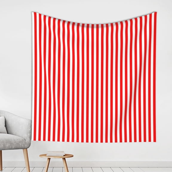 Tapestry Red White Vertical Stripe Pattern Tapestries For Bedroom Living Room Dorm Home Decor 59 X 59 Inches