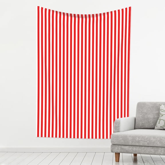 Tapestry Red White Vertical Stripe Pattern Tapestry Wall Hanging For Bedroom Living Room Dorm Decor 80x60 Inch