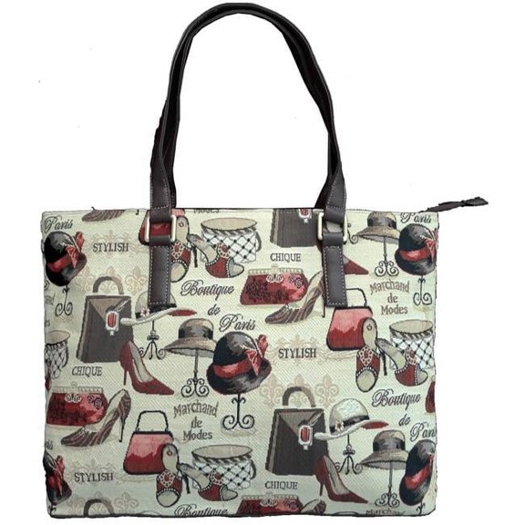 Tapestry Shoulder Purse with Zipper - Boutique