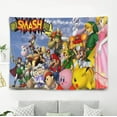 thumbnail image 1 of Tapestry for Super Smash Bros wall hanging Bedroom Dorm Wall Art Funny Backgrounds Banner Party Poster Decorations Kids Girls Teens Gifts Funny 40×60 inch, 1 of 7