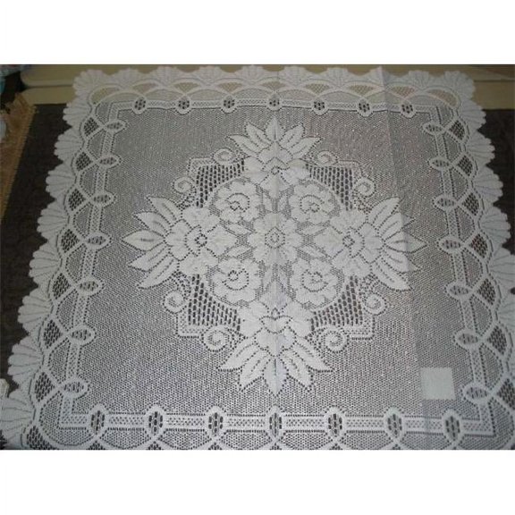 Tapestry Trading 558I3535 36 x 36 in. European Lace Table Topper- Ivory