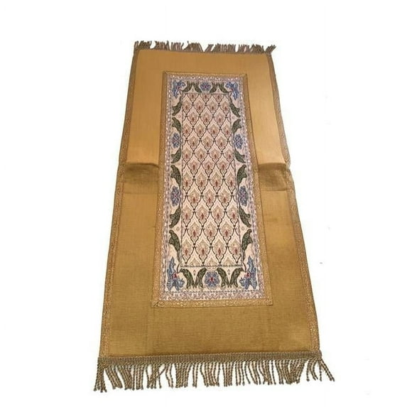 Tapestry Trading FOU1246GLD 12 x 46 Belgium Fouquete Table Runner, Gold