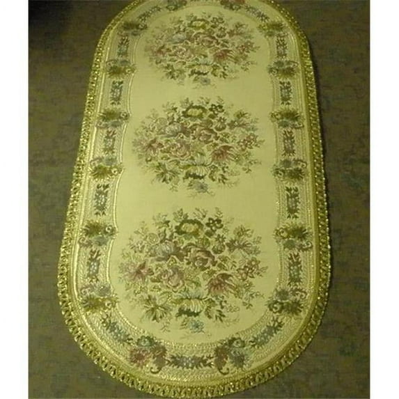 Tapestry Trading NO1446 14 x 46 in. Begium Table Runner Noella