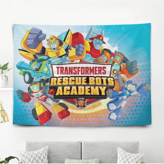 Tapestry for Transformers Rescue Bots wall hanging Bedroom Dorm Funny Poster Backgrounds Banner Party Wall Art Decorations Kids Girls Teens Gifts 40×60 inch