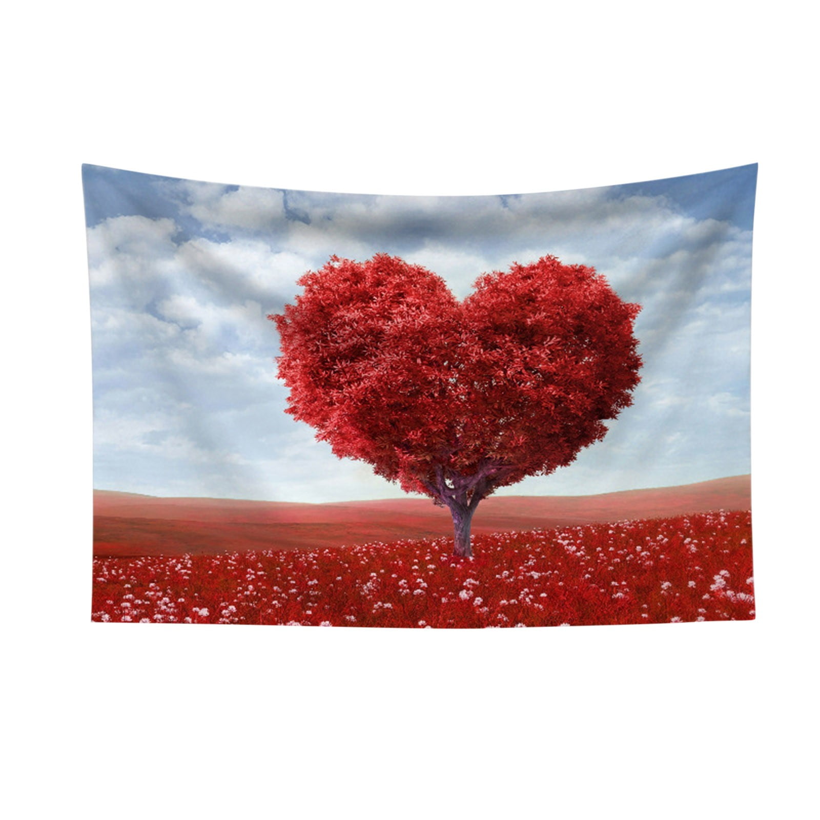 Tapestry Tree Valentine's Day Background Cloth Heart Tree Hanging Cloth