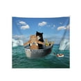 thumbnail image 1 of Tapestry Two Brave Cats for Bedroom Wall Hanging 60 X90 IN, 1 of 3
