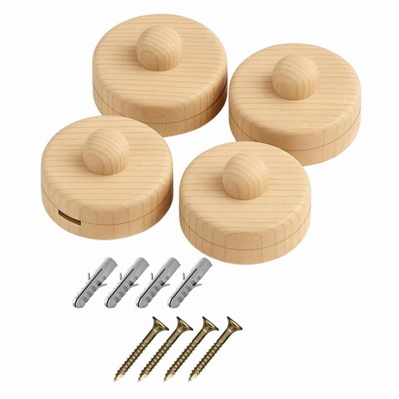 Tapestry Wall Hangers Clips 4 Pack - Quilt Hanger for Wall for Display, Quilt Rack - Rug Hangers for Walls Wood