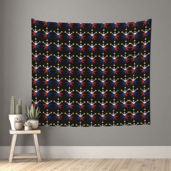 Tapestry Wall Hanging 51x60inch Filipino Flag Stars And Sun Tapestry Home Wall Decor Room Bedroom Dorm Decor