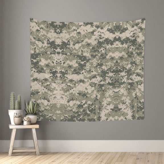 Tapestry Wall Hanging Army Digital Camouflage Wall Poster Tapestries For Bedroom Living Room Office Wall Decor 60x51in