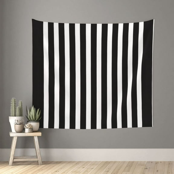 Tapestry Wall Hanging Black And White Stripes Wall Poster Tapestries For Bedroom Living Room Office Wall Decor 60x51in
