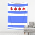 thumbnail image 1 of Tapestry Wall Hanging Chicago Flag Style Decoration Tapestry For Bedroom Living Room Backdrop 80 X 60 Inch, 1 of 7