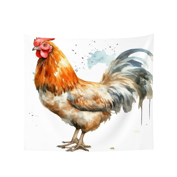 Tapestry Wall Hanging Chicken Watercolor Tapestries Home Decor for Bedroom Aesthetic 60 X90 IN