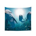 thumbnail image 1 of Tapestry Wall Hanging Dolphin Family Underwater Tapestries Home Decor for Bedroom Aesthetic 60 X90 IN, 1 of 3