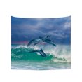 thumbnail image 1 of Tapestry Wall Hanging Dolphins Jumping Water Sunset Tapestries Home Decor for Bedroom Aesthetic 60 X90 IN, 1 of 3