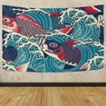 thumbnail image 1 of Tapestry Wall Hanging Koi Fish Tapestry Polyester Tapestry Bright Wall Art Wall Blanket Wall Decor for Bedroom Living Room Dorm Decor（80 x 60 inch） Home Decor Gifts, 1 of 7