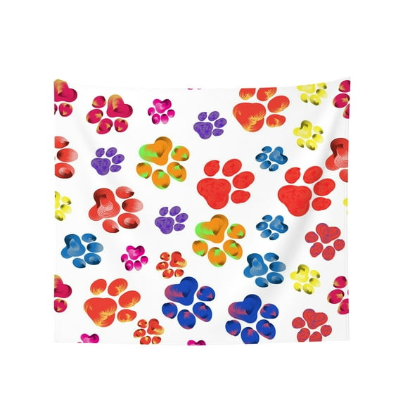 Tapestry Wall Hanging Multicolored Paw Tapestries Home Decor for Bedroom Aesthetic 60 X40 IN