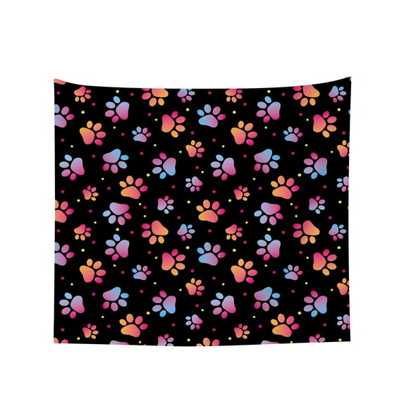 Tapestry Wall Hanging Paw Print Animal Tapestries Home Decor for Bedroom Aesthetic 60 X90 IN