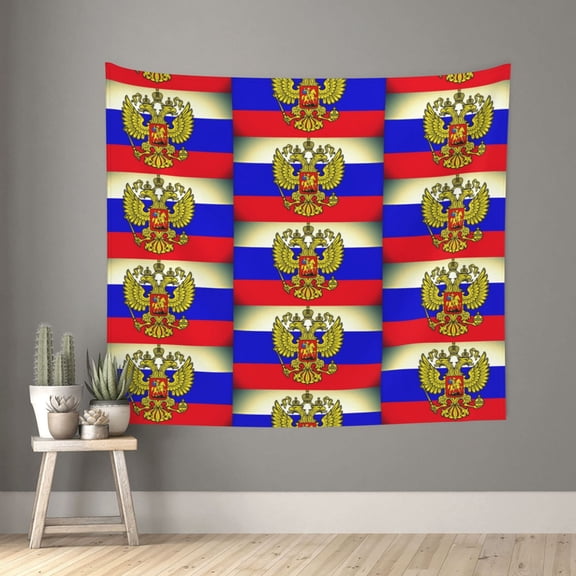 Tapestry Wall Hanging Retro Russian Flag Wall Poster Tapestries For Bedroom Living Room Office Wall Decor 60x51in