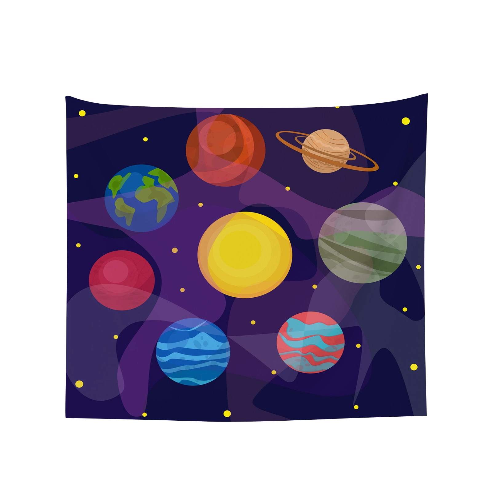 Tapestry Wall Hanging Space Planet Solar System Tapestries Home Decor ...