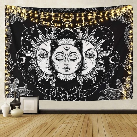 Tapestry Wall Hanging Sun and Moon Tapestry For Bedroom Livingroom Wall Decoration
