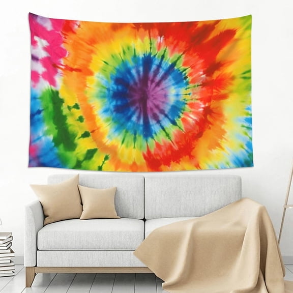 Tapestry Wall Hanging Tie Dye Tapestry Vintage Wide Wall Hanging Lightweight Wall Blanket Soft Mural Aesthetic Tapestry for Bedroom Living Room Dorm Home Wall Art Decor 60x40 Inch