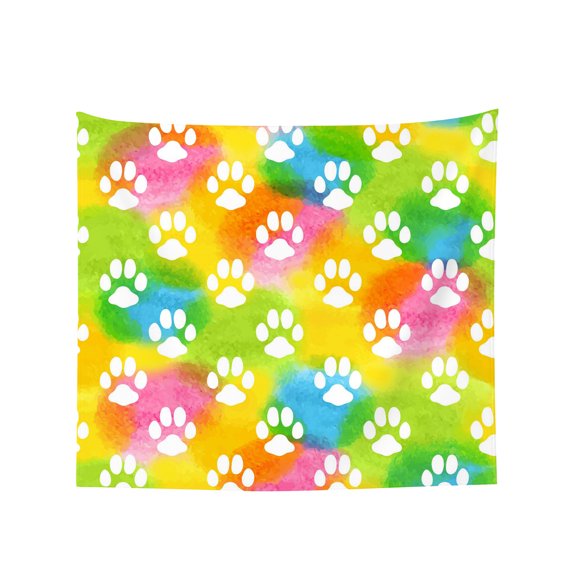 Tapestry Wall Hanging Watercolor Animal Foot Tapestries Home Decor for Bedroom Aesthetic 60 X40 IN