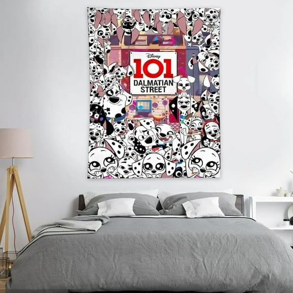 Tapestry for 101 Dalmatians Wall Hanging Bedroom Dorm Wall Art Decorations Funny Backgrounds Poster Kids Girls Teens Gifts Funny 40×30 inch