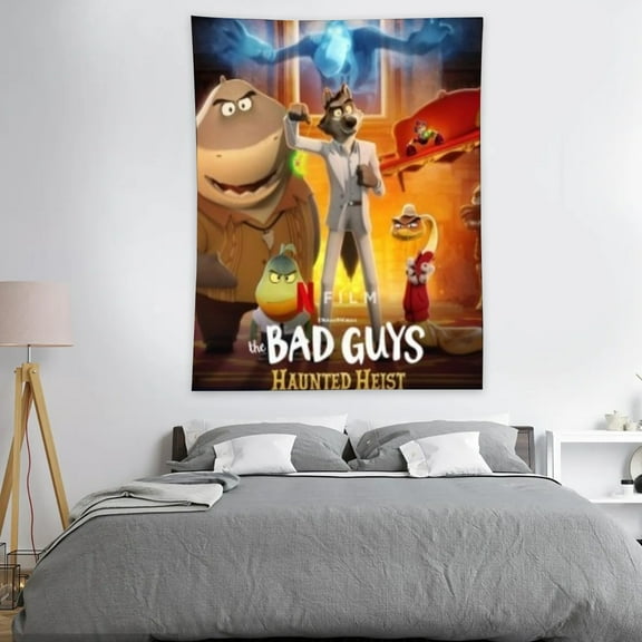 Tapestry for Bad Guys Haunted Heist Bedroom Dorm wall hanging Poster Backgrounds Wall Art Decorations Kids Girls Teens Gifts Funny 60×40 inch