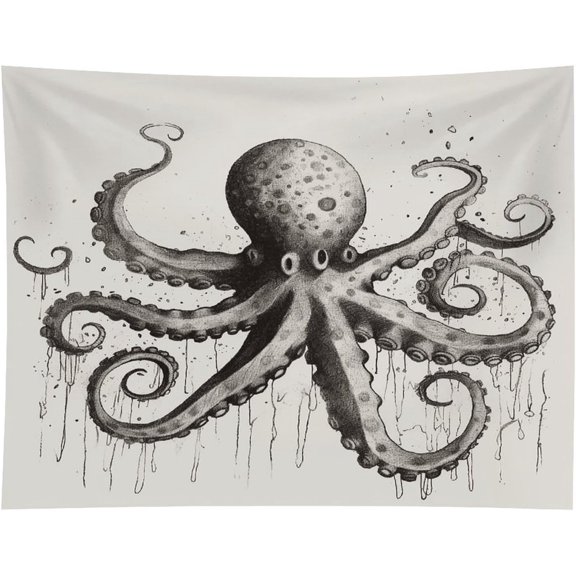 Tapestry for Bedroom, Octopus Print Room Decor, Unique Tapestries Wall Hanging for Bedroom Dorm Living Room 30x40 Inch