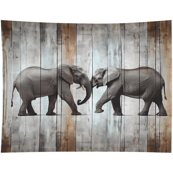 Tapestry for Bedroom, Wood Elephant Print Room Decor, Unique Tapestries Wall Hanging for Bedroom Dorm Living Room 30x40 Inch