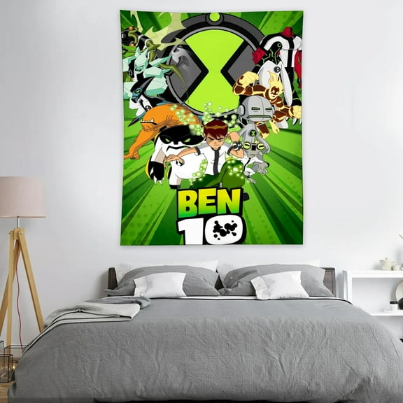 Tapestry for Ben 10 Bedroom Dorm Wall Hanging Poster Wall Art Decorations Funny Backgrounds Kids Girls Teens Gifts Funny 40×30 inch