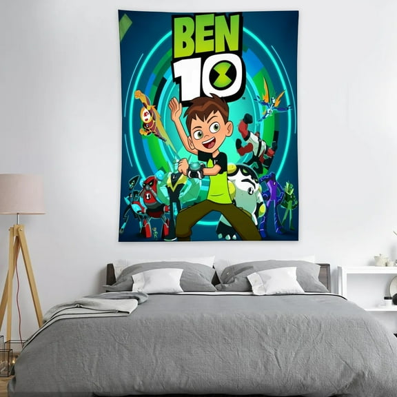 Tapestry for Ben 10 Bedroom Dorm wall hanging Poster Backgrounds Wall Art Decorations Kids Girls Teens Gifts Funny 40×30 inch