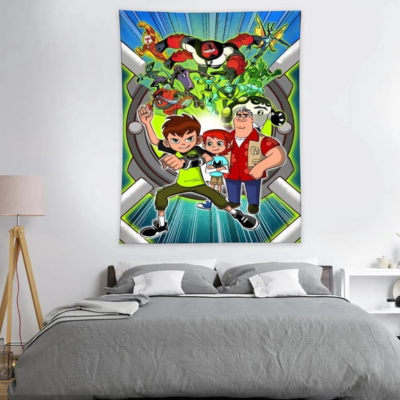 Tapestry for Ben 10 Wall Hanging Bedroom Dorm Wall Art Decorations Funny Backgrounds Poster Kids Girls Teens Gifts Funny 40×30 inch