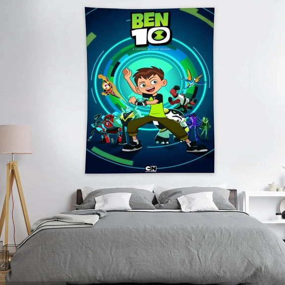 Tapestry for Ben 10 wall hanging Bedroom Dorm Funny Backgrounds Poster Wall Art Decorations Kids Girls Teens Gifts Funny 40×30 inch