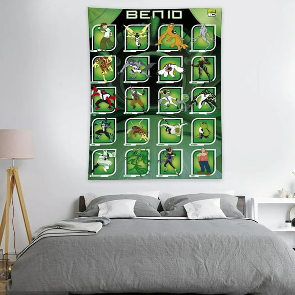 Tapestry for Ben 10 wall hanging Bedroom Dorm Funny Poster Backgrounds Wall Art Decorations Kids Girls Teens Gifts 40×30 inch