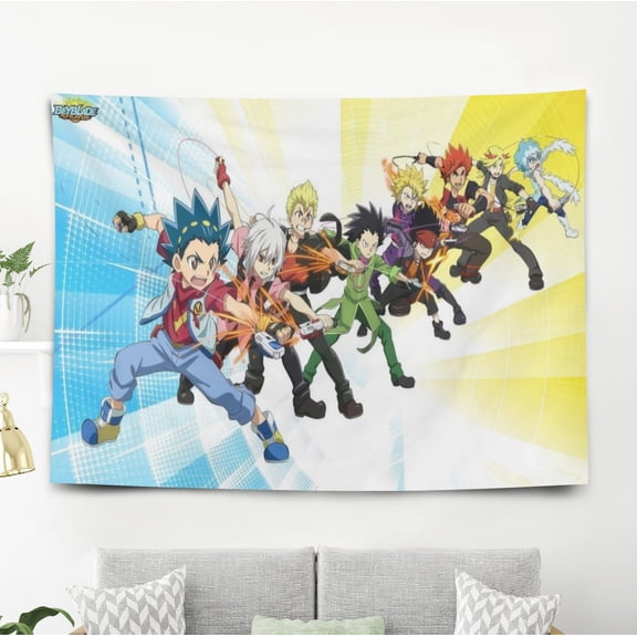 Tapestry for Beyblade Burst Bedroom Dorm wall hanging Poster Backgrounds Banner Party Wall Art Decorations Kids Girls Teens Gifts Funny 40×60 inch