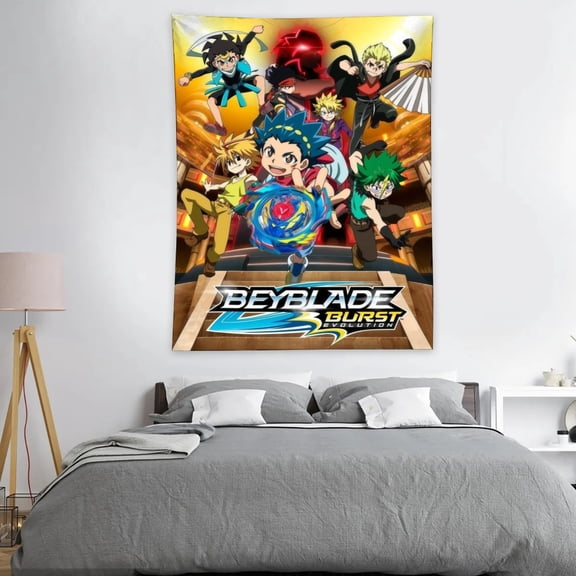 Tapestry for Beyblade Burst wall hanging Bedroom Dorm Funny Backgrounds Poster Wall Art Decorations Kids Girls Teens Gifts Funny 40×30 inch