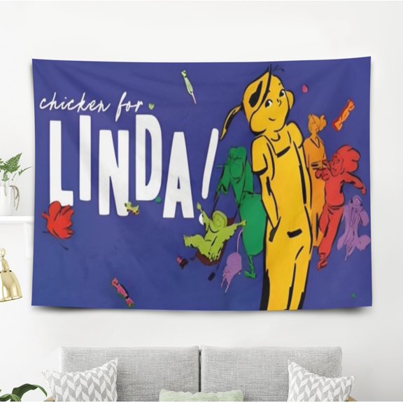 Tapestry for Chicken for Linda Bedroom Dorm wall hanging Poster Backgrounds Wall Art Decorations Kids Girls Teens Gifts Funny 40×60 inch