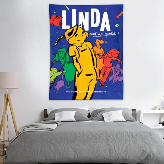 Tapestry for Chicken for Linda Bedroom Dorm wall hanging Poster Backgrounds Wall Art Decorations Kids Girls Teens Gifts Funny 60×40 inch