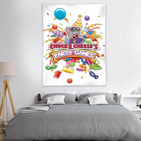 Tapestry for Chuck E Cheese wall hanging Bedroom Dorm Funny Backgrounds Poster Wall Art Decorations Kids Girls Teens Gifts Funny 40×30 inch