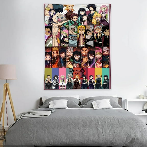 Tapestry for Demon Slayer Bedroom Dorm wall hanging Poster Backgrounds Wall Art Decorations Kids Girls Teens Gifts Funny 40×30 inch