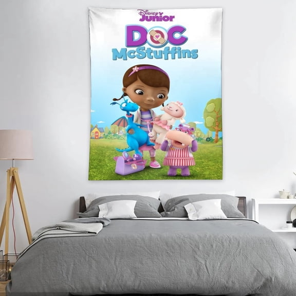 Tapestry for Doc Mcstuffins wall hanging Bedroom Dorm Funny Backgrounds Poster Wall Art Decorations Kids Girls Teens Gifts Funny 40×30 inch